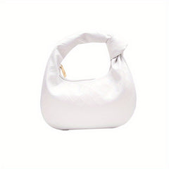 Mini Knotted Crescent Hobo Bag Solid Shoulder Bag