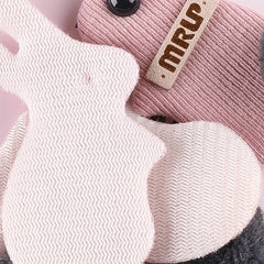 4pcs Plush Cartoon Rabbit Patches Girls Clothing DIY Hand Sewing