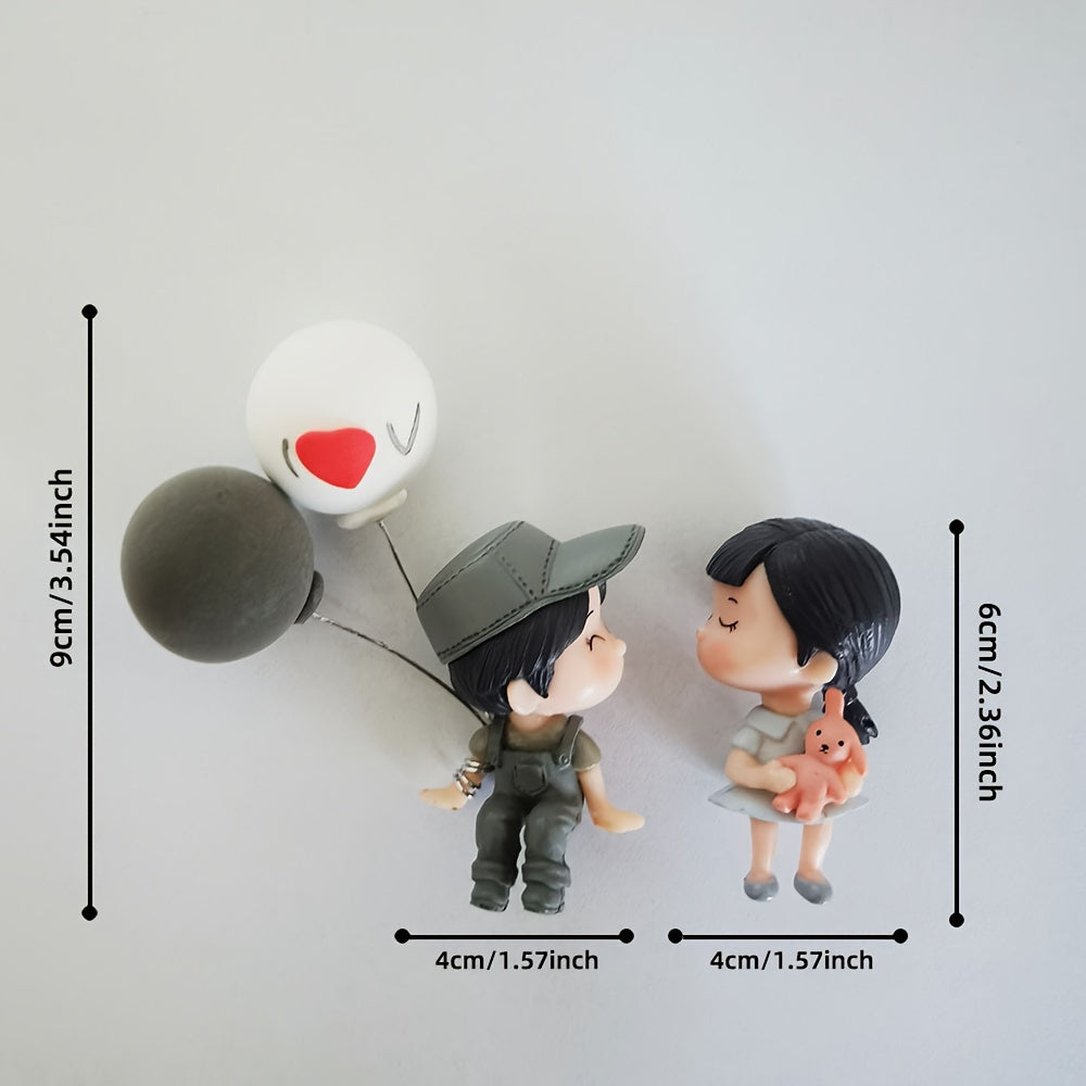 Cute Cartoon Couple Kiss Figurines - Perfect Car Decoration