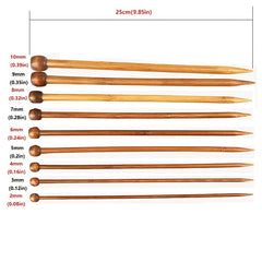 4pcs Carbonized Single Pointed Stick Needle Sweater Needle
