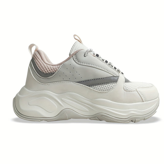 Women's Thick Bottom Sneakers Low Top Running Sports Shoes