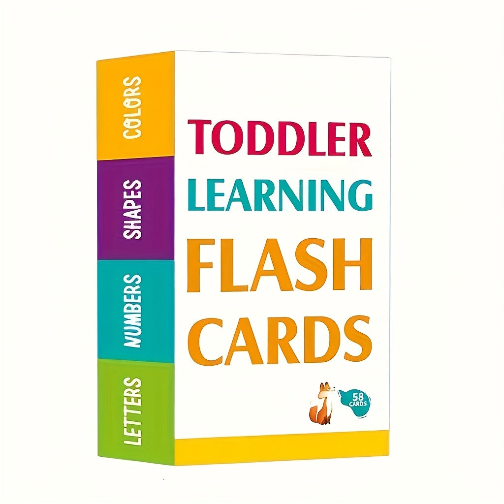 Kids Flash Cards Alphabet Colors Shapes Numbers Double Sided Educational Toys