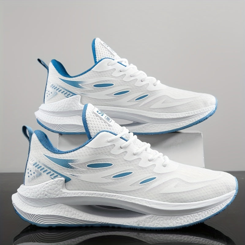 Men's Striped Lace up Running Shoes Anti-Skid Sneakers