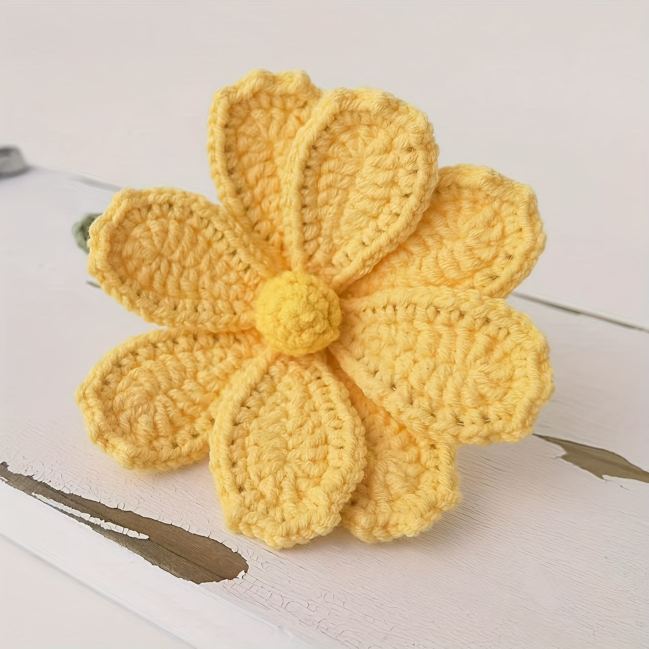 Crochet Knitted Flower Forever Mothers Valentines Teachers Decor