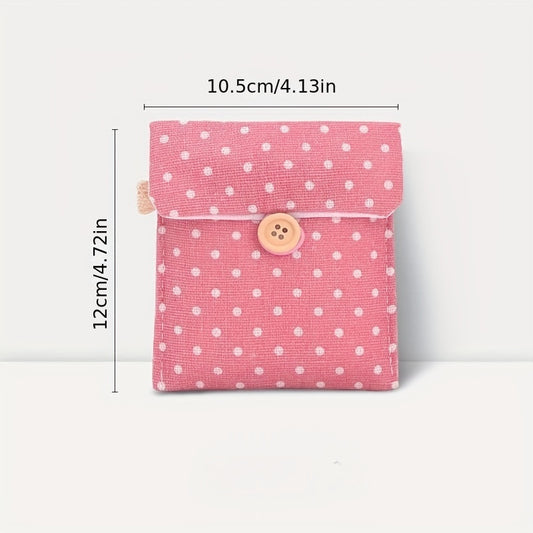 Girls Portable Sanitary Pad Bag Makeup Earphone Storage Coin Purse