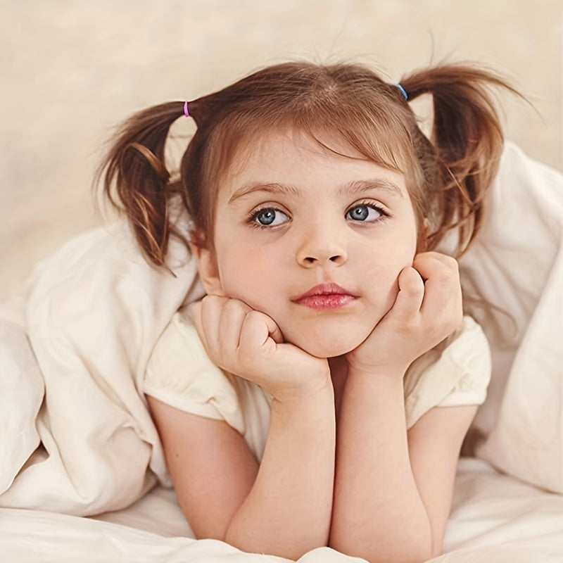 100pcs Hair Ties for Kids Colorful Rubber Bands Girls Toddler No Damage