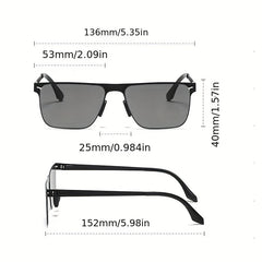 Men's Stainless Steel Polarized Sunglasses for Outdoor Activities