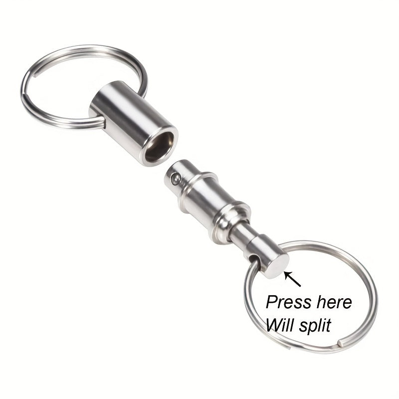 2pcs Quick Release Keychain Detachable Dual Key Ring Lock Ho