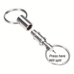 2pcs Quick Release Keychain Detachable Dual Key Ring Lock Ho
