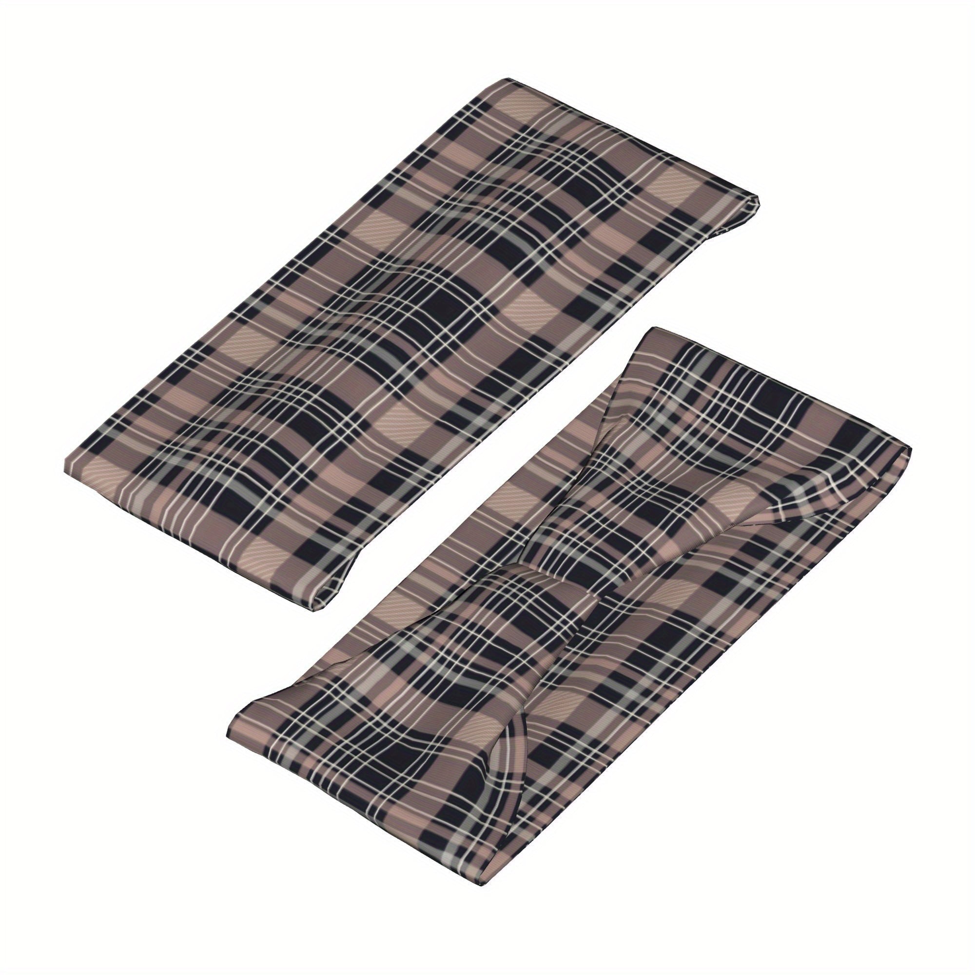 Vintage Plaid Headband for Sport & Casual Wear - Checkered Pattern