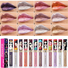 Metallic Shimmer Lip Gloss Long Lasting Waterproof Lip Stain