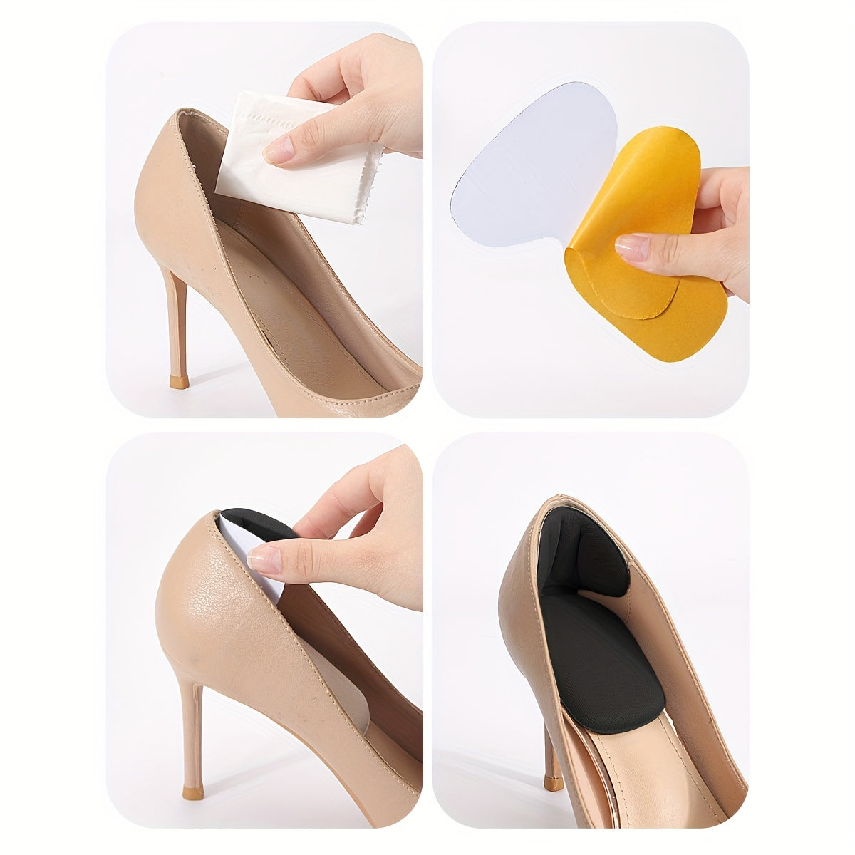 2pcs Pair Thickened T Foam Heel Stickers for High Heels