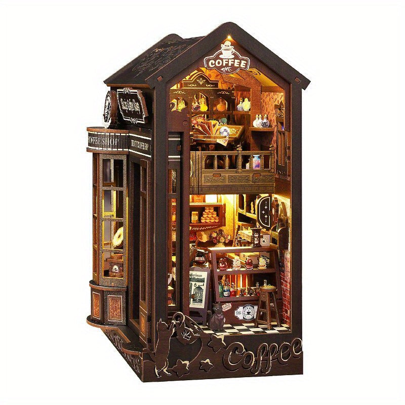 Coffee Themed Bookends 3D Models & Handcrafted Houses