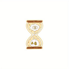 Hourglass Shape Paint Metal Badge Lapel Pin