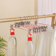 5pcs Pant Hanger Clip Plastic Stainless Steel Non-slip Underwear Drying Hanger