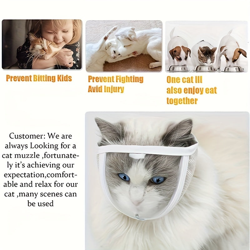 Breathable Cat Protective Muzzle Anti Bite & Scratch Mask