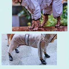 Clear Dog Raincoat Waterproof All inclusive Small Dog Raincoat