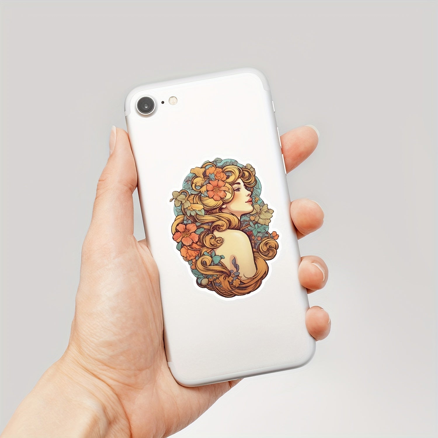 50pcs Mucha Style Stickers for Notebook Helmet Water Cup