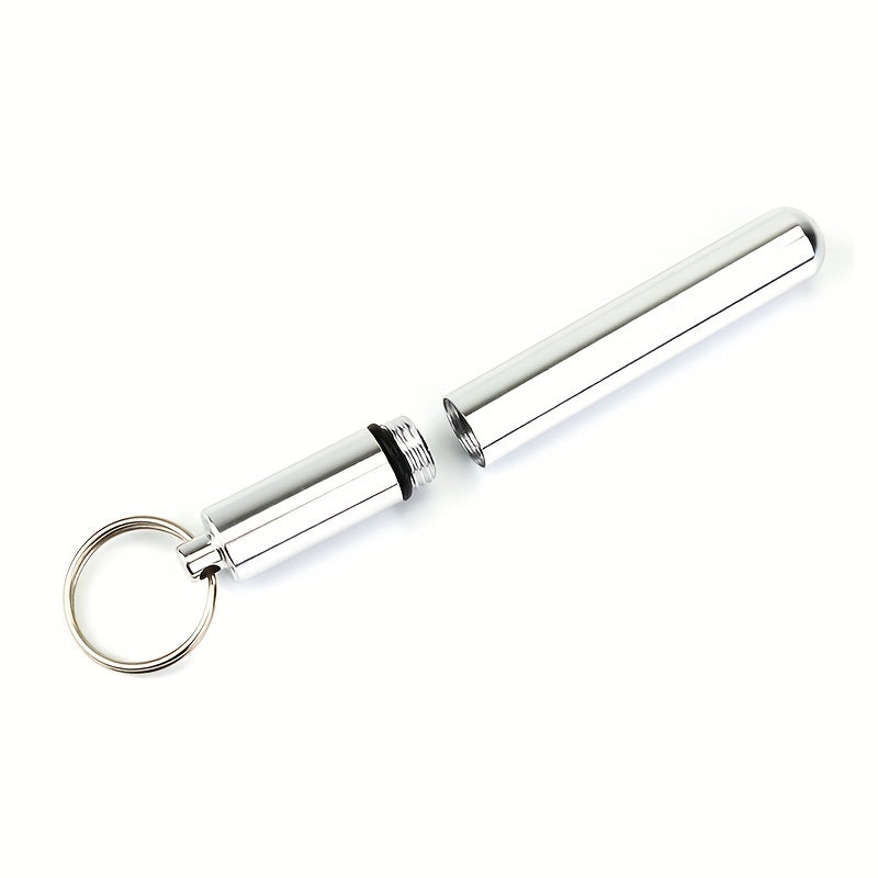 Pocket Toothpick Holder Metal Pill Box Key Ring Portable