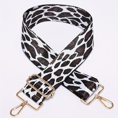 Leopard Crossbody HandBag Strap Nylon Wide Adjustable Long Snap Hook Clip Women