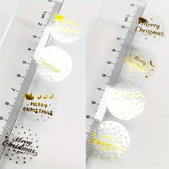 500pcs Small 2 1 Inch Transparent Christmas Sticker Label 3 Designs