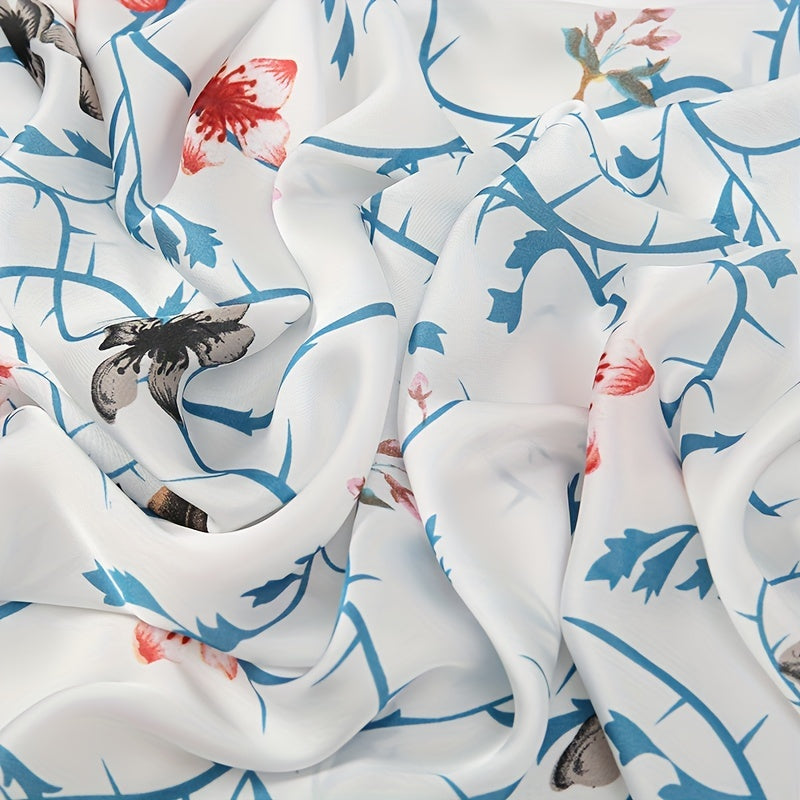 Geometric Print Scarf Lightweight Sunscreen Breathable Shawl Wraps