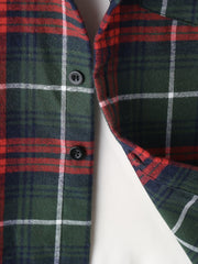 Boy's Plaid Long Sleeve Shirt Casual Slightly Stretch Breathable Button Up Shirt