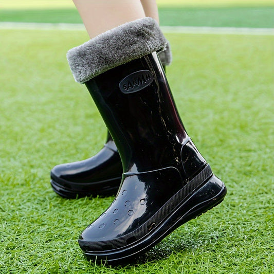 Women's Medium Tube Waterproof Rain Boots