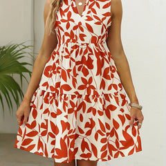 Tiered Dress Sleeveless Casual Dress For Summer & Spring Women's Clothing