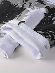 Men's Camo Jeans - Stretch Slim Fit Trousers for Outdoor Hiking