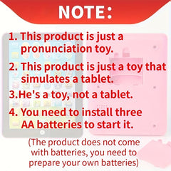 MAMXUAN Educational Tablet for Teens Touch & Voice Control English Vocabulary Nu