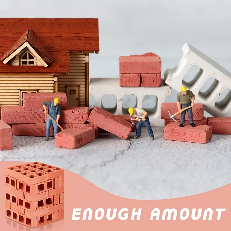 Mini Bricks Concrete Dollhouse Accessories for Garden Kitchen Landscaping DIY