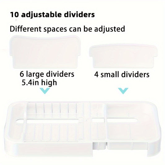 Food Container Lid Organizer With Expandable Dividers