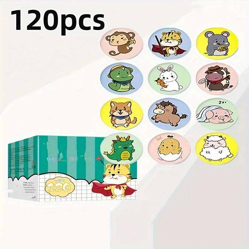 120 Mini Cartoon Vaccine Stickers