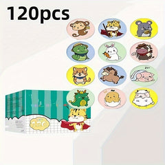120 Mini Cartoon Vaccine Stickers