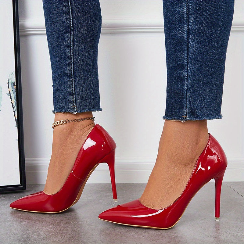 Women's Classic High Heels Patent Leather Stiletto Pumps