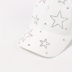 Rhinestone Pentagram Baseball Cap Adjustable Dad Hat