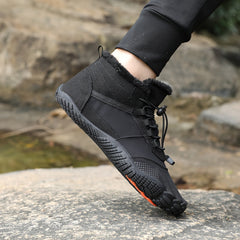 Adjustable Buckle Hiking Boots Plush Lining Non Slip Snow Bo
