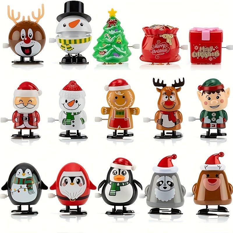 Christmas Wind Up Toys Snowman & Tree Party Favors