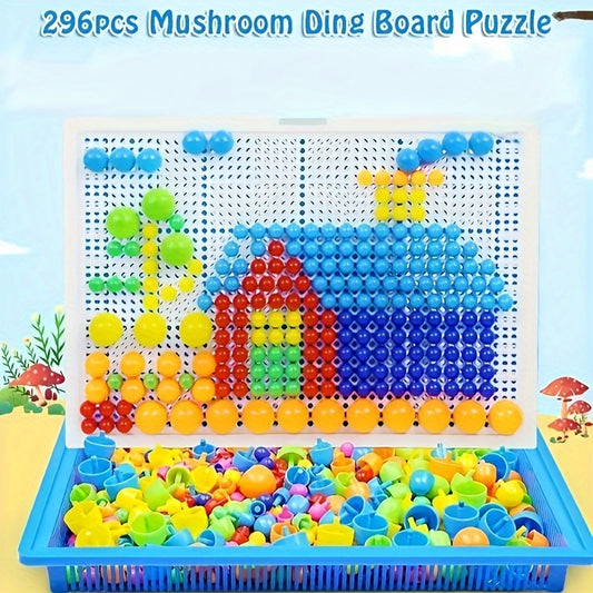 Plastic Mushroom Nail Building Blocks Educational Toys