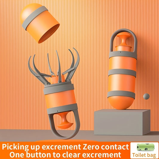 Foldable 2-in-1 Poop Scooper with 4x15 Bags