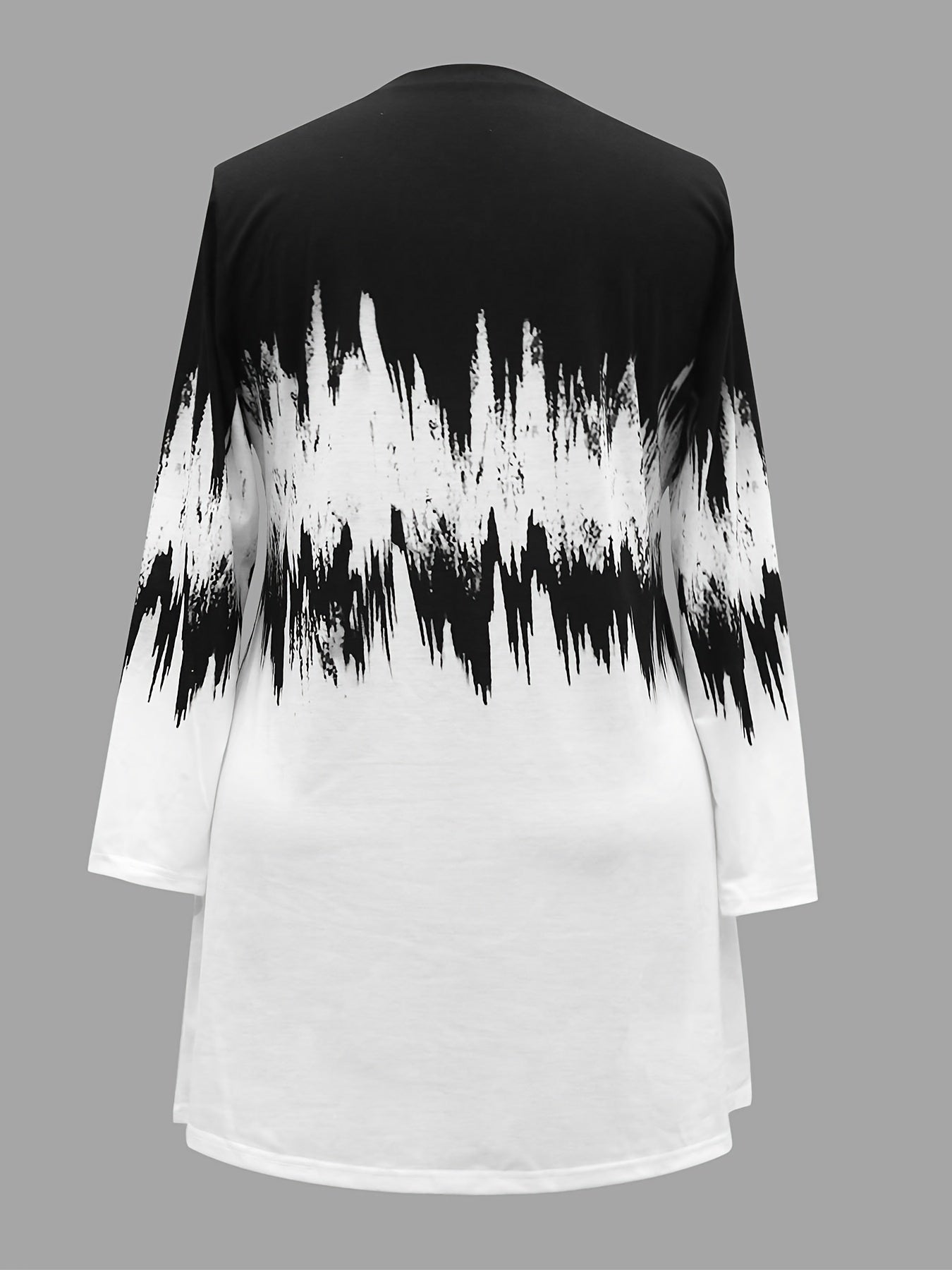  Ombre Long Sleeve Casual Dress