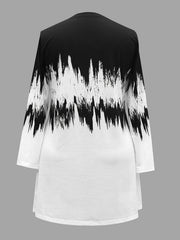  Ombre Long Sleeve Casual Dress