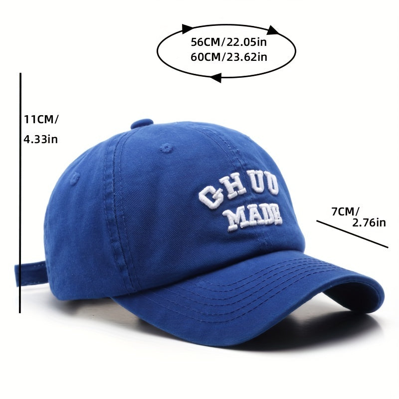 Men's Washed Curved Brim Baseball Cap Outdoor Sun Hat