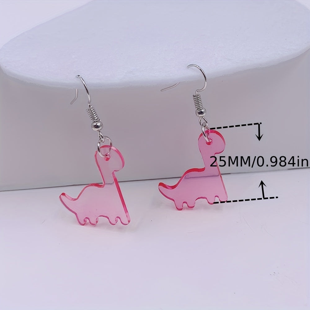 Fun Dino Acrylic Earrings for a Playful Look