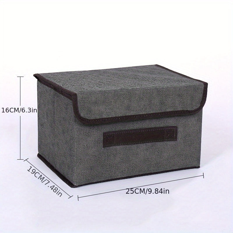 Foldable Non-woven Dust-proof Storage Box & Basket for Clothes, Books, Cosmetics