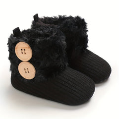 Soft Warm Fleece Boots for Baby Girls - Autumn and Winter