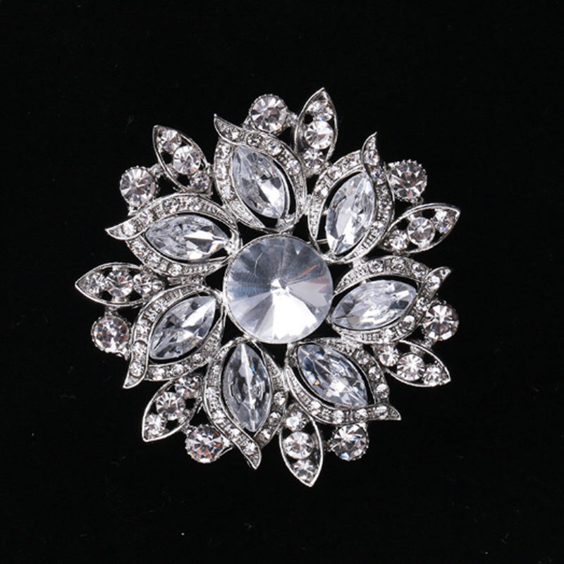 Rhinestone Floral Brooch Women's Accessories Fine Jewelry