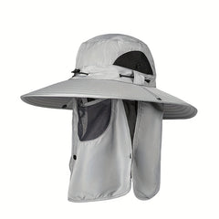 Breathable Bucket Hat with Face Cover for Sun Protection