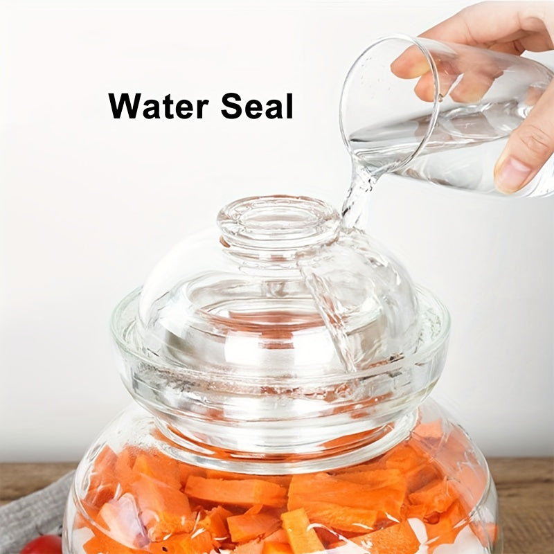 Glass Fermentation Jar with Water Seal Airlock Lid
